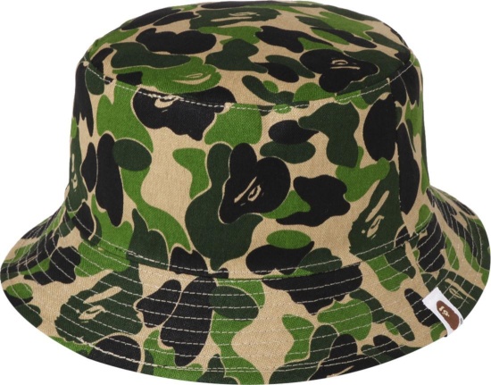 BAPE Green Camo 'One Point' Bucket Hat | INC STYLE