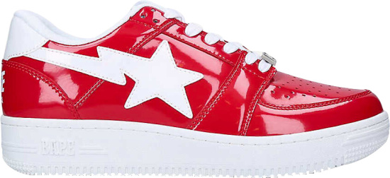 Bape Patent Red Sneakers
