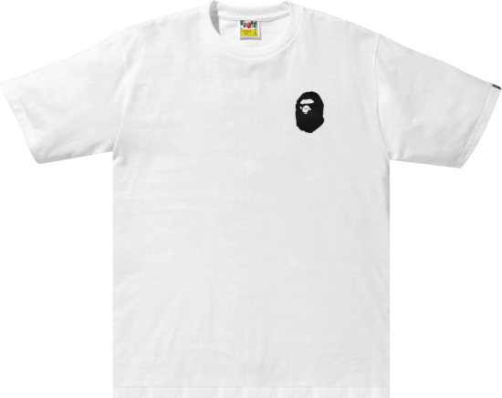 Bape White Bicolor Multi Logo T Shirt