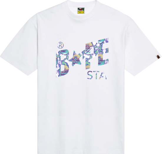 BAPE White & Lightning 'BAPE Sta' Print T-Shirt | Incorporated Style