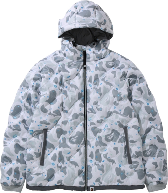 BAPE White 'Space Camo' Puffer Jacket | Incorporated Style
