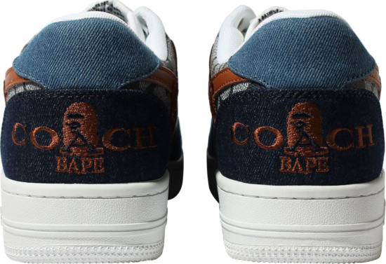 Bape X Coach Blue Denim Bape Sta Sneakers