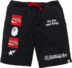 Bape X Coca Cola Black Logo Shorts