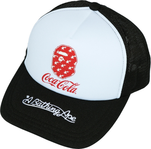 Bape X Coca Cola Black White Trucker Hat