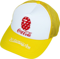 Bape X Coca Cola Yellow Trucker Hat