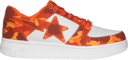 Bape X Heron Preston Orange Camo Bapesta Sneakers