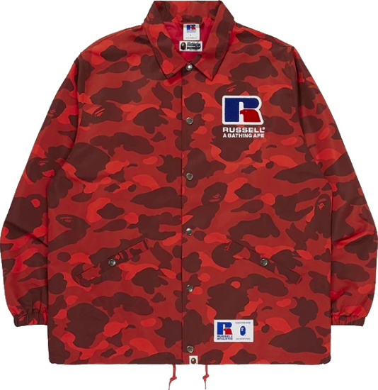 Bape X Russell Red Camo Jacket