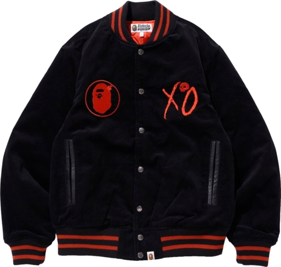 Bape X Xo Black Varsity Jacket