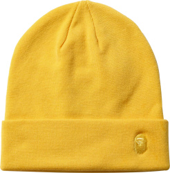 Bape Yellow One Knit Beanie Hat
