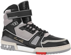 Black & Grey 'LV Trainer' Sneaker Boot