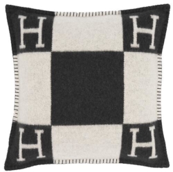 Black And White Check Hermes Throw Pillow