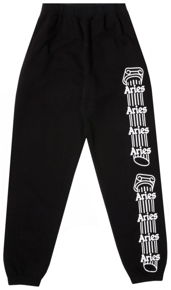 Aries Black Column-Logo Sweatpants | INC STYLE