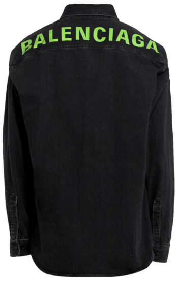 Black Balenciaga Denim Shirt Worn By Juice Wrld