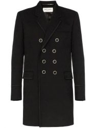 Black Double Breasted Saint Laurent Coat Wore By G Eazy
