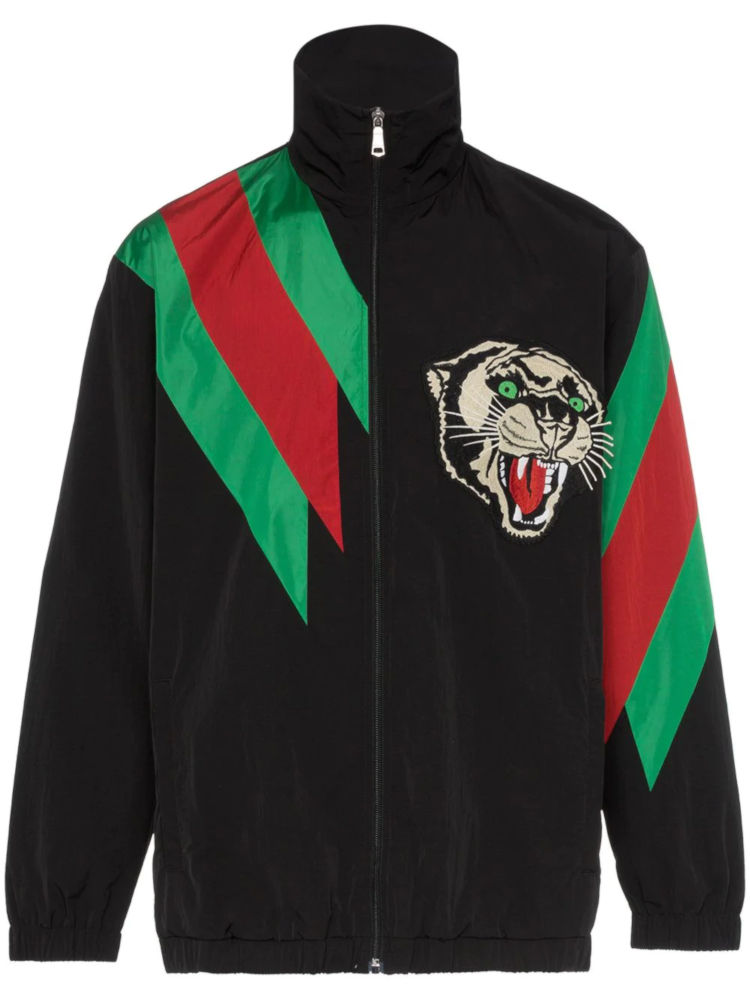 Gucci Black Panther Head & Web Jacket | Incorporated Style
