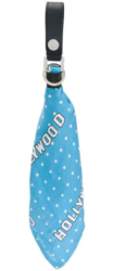 Blue Key Ring With White Polkadots And 'hollywood' Print Made By Amiri