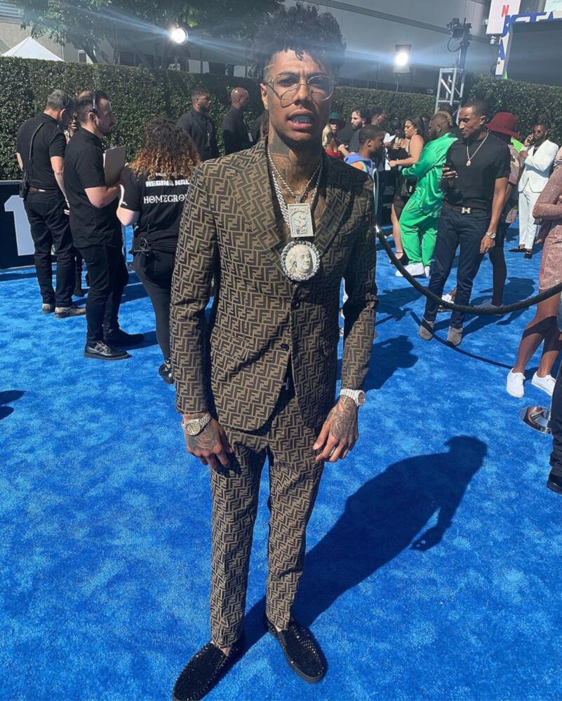 Blueface Attends The 2019 BET Awards In a Fendi, & Christian Louboutin