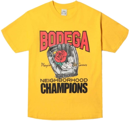 Bodega Yellow Neighborhood Champions T Shrit