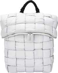 Bottega Vaneta White Quilted Backpack