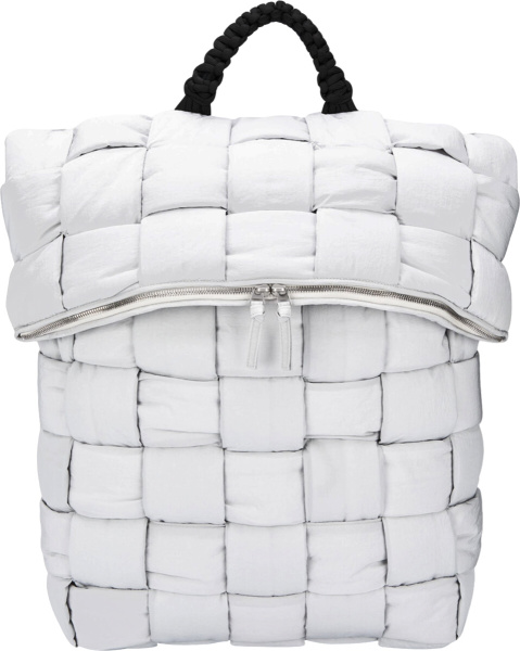 Bottega Vaneta White Quilted Backpack