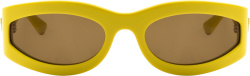 Yellow & Brown Oval Sunglasses (BV1089S)