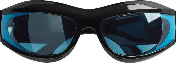Bottega Veneta Black And Blue Wrap Sunglasses