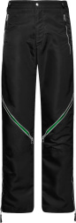 Bottega Veneta Black And Green Trim Zip Pocket Pants