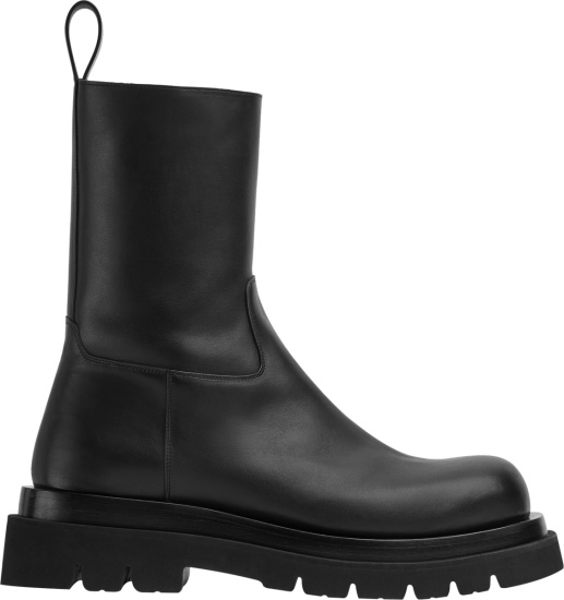 Bottega Veneta Black Leather 'Lug' Boots | INC STYLE