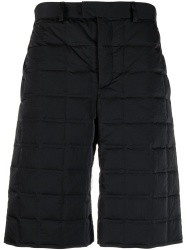 Black Square Padded Shorts