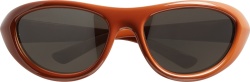 Bottega Veneta Brown Oval Curve Sporty Sunglasses