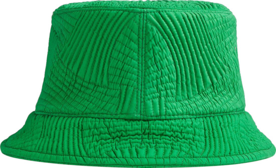 Bottega Veneta Green Nylon Quilted Bucket Hat