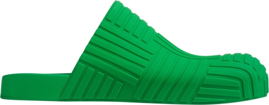 Bottega Veneta Green Rubber Clog Slides