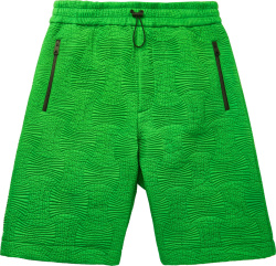 Bottega Veneta Green Woven Patterned Padded Shorts