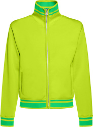 Bottega Veneta Lime Green And Green Stripe Track Jacket