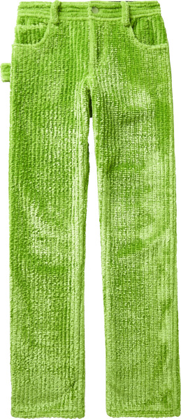 Bottega Veneta Lime Green Chenille Pants