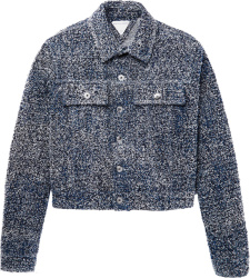 Navy Speckled Boucle Jacket