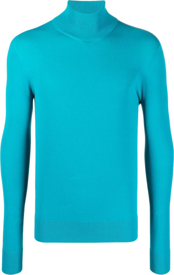 Bottega Veneta Neptune Blue Turtleneck Sweater