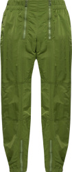 Olive Green Nylon Zip Trackpants