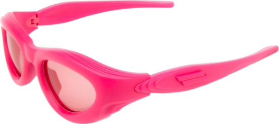 Bottega Veneta Pink Oval Cat Eye Sunglasses