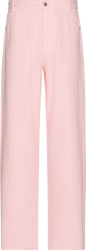 Bottega Veneta Pink Wide Straight Leg Denim Jeans