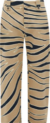 Bottega Veneta Sesame Beige And Navy Tiger Stripe Pants