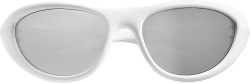 Bottega Veneta White White Mirrored Curve Sporty Sunglasses
