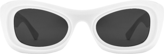 Bottega Veneta White Cat Eye Sunglasses