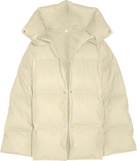Bottega Veneta White 'Popeline' Puffer Jacket | Incorporated Style