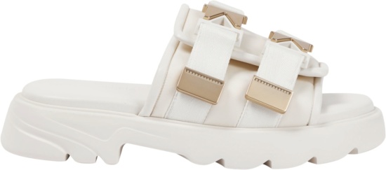 Bottega Veneta White Strap Flash Sandals