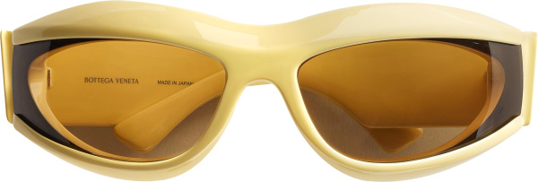 Bottega Veneta Yellow Cangi Wrap Sunglasses