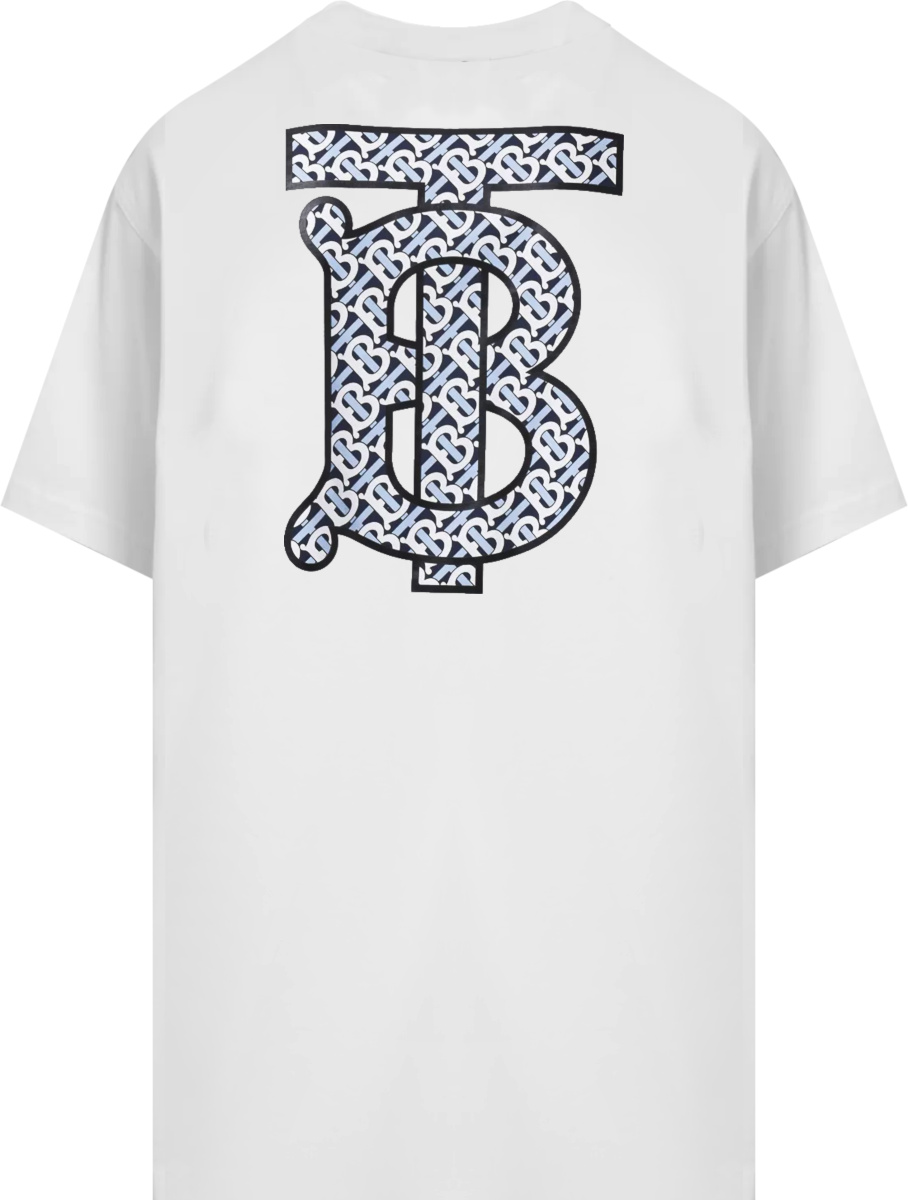 Burberry White & Light Blue-TB T-Shirt | Incorporated Style
