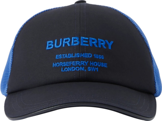 Burberry Horseferry Motif Cotton And Mesh Baseball Cap