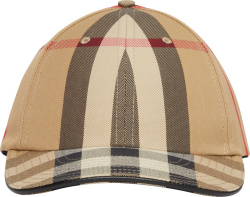 Burberry Beige Giant Check Canvas Hat