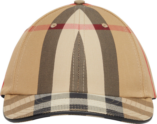 Burberry Beige Giant Check Canvas Hat